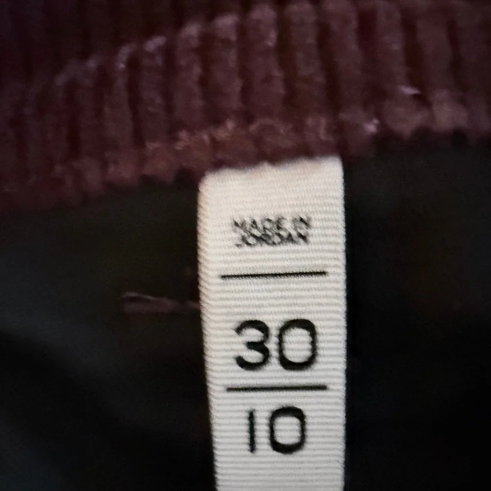 LOFT Corduroy Pants 10 Purple Straight Leg High Rise 752601 Preppy Academia